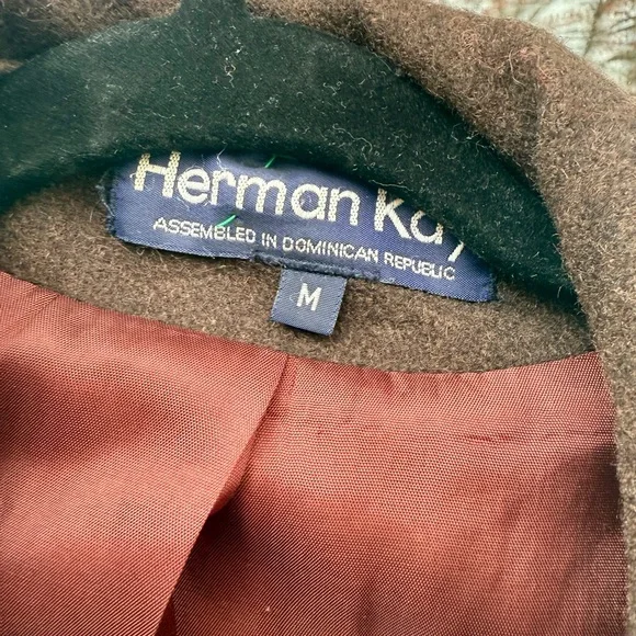 VTG Long Brown Overcoat sz Medium - Picture 8 of 12